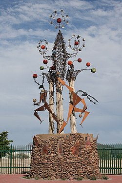 Desert sculpture at the edge of Hermosillo