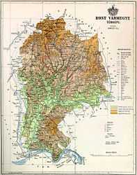 Comitato di Hont – Mappa