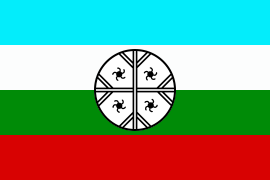 Bandeira mapuche do territorio huenteche.