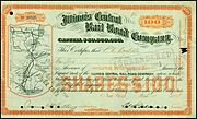 Aktie der Illinois Central Rail Road Company von 1899