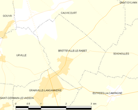 Mapa obce Bretteville-le-Rabet