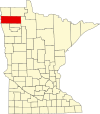 State map highlighting Marshall County