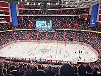 adaptado como cancha de hockey sobre hielo