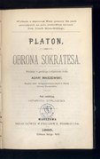 Platon Obrona Sokratesa (tłum. Maszewski)