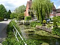 River Lambourn flowing through Eastbury, Berkshire