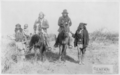 Image 3"Geronimo's camp before surrender to General Crook, March 27, 1886: Geronimo and Natches mounted; Geronimo's son (Perico) standing at his side holding baby." By C. S. Fly. (from Photojournalism)