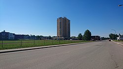 The High Rise dominates the skyline