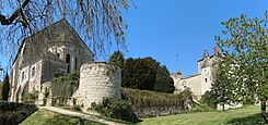 Kirche Saint-Blaise (links) und Burg Sainte-Maure