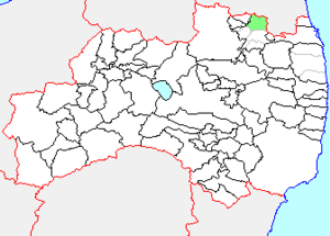 梁川町の県内位置図