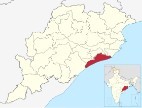 Localisation de District de Puriପୁରୀ ଜିଲ୍ଲା