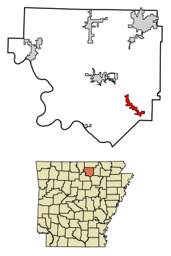 Location of Mount Pleasant in Izard County, Arkansas