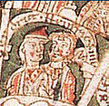 Henrik Ponosni (*1102-†1139), bavarski in saški vojvoda, in njegova žena Gertruda, hči saškega vojvode in cesarja Lotarja Supplinburškega