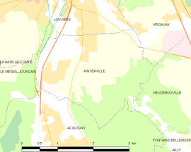 Mapa obce Pinterville