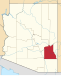 Harta statului Arizona indicând comitatul Graham