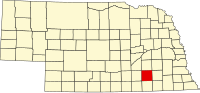 Locatie van Fillmore County in Nebraska