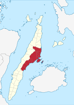 Map of Cebu with Metro Cebu highlighted