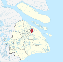 Location within Shanghai