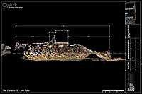 Photo-textured laser scan elevation of Ramesseum First Pylon, Thebes.