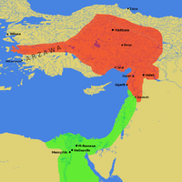 Empayar Mesir dan Empayar Hittite, sekitar masa Pertempuran Kadesh.