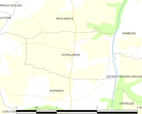 Poziția localității Goupillières