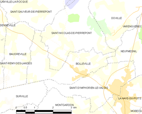 Poziția localității Bolleville