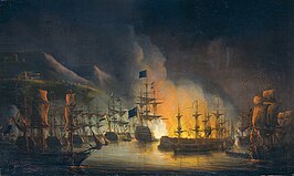 Het bombardement van Algiers, 1823, Martinus Schouman