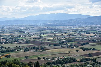 Rivotorto (left of centre), view from Assisi