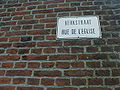 Tweetalig straatnaambord in Herstappe