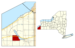 Location within Chautauqua County and New York