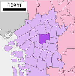 中央區在大阪府的位置