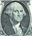 Porträt George Washington auf 1-Dollar-Note