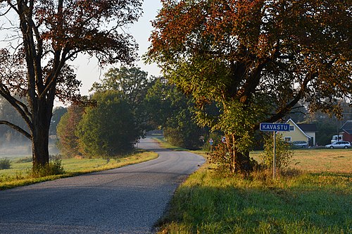 Tartumaal Kavastu küla läbiv maantee