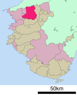 Lokasi Kinokawa di Prefektur Wakayama