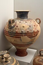 Piriform jar found in Asine (1350-1300 BCE)