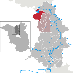 Poziția Stechlin pe harta districtului Oberhavel