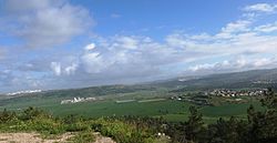 Neve Michael from a hill overlooking the Elah Valley