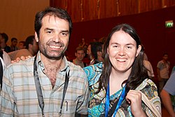 me with User:Patricio.lorente at Wikimania 2008.