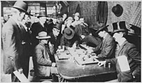 Faro game at the Orient Saloon in Bisbee, Arizona Territory c. 1900.