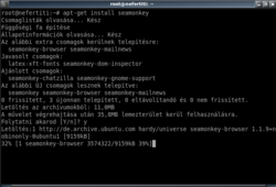 Az APT a Seamonkey telepítése közben