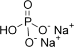 Structural formula of disodium phosphate