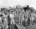 Image 8The Japanese interpreter in charge of Australian POWs at Ambon arriving at Morotai in October 1945 (from Military history of Australia during World War II)