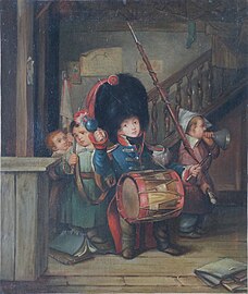 "Le Défilé", 1835, huile sur toile par Louis Anselme Longa.