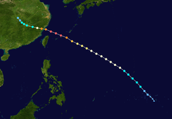 颱風桑美的路徑圖