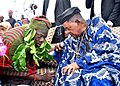 Lamidi Adeyemi, Alaafin of Oyo (on the right) and Jimoh Olajide Titiloye, Olu of Igboora