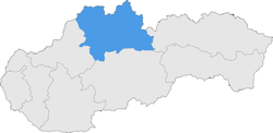 Poloha kraja Žilina na Slovensku (klikacia mapa)