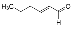 Strukturformel von trans-2-Hexenal