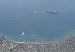 Look at islands and the coast from above