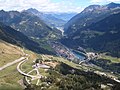 Blick uf Airolo vu dr Gotthard-Sidrampe uus