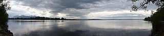 Chiemsee, vom Strandbad Übersee aus gesehen