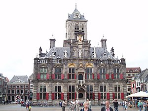 A Câmara Municipal (Stadhuis) de Delft.